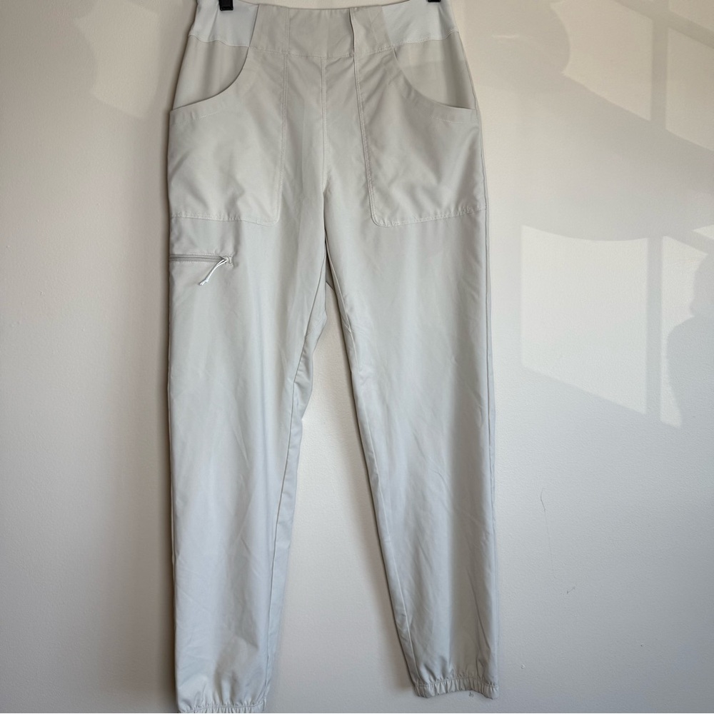 Patagonia Women’s Tech Joggers Small Khaki Tan Beige Workout Hiking Outdoor - Picture 2 of 5